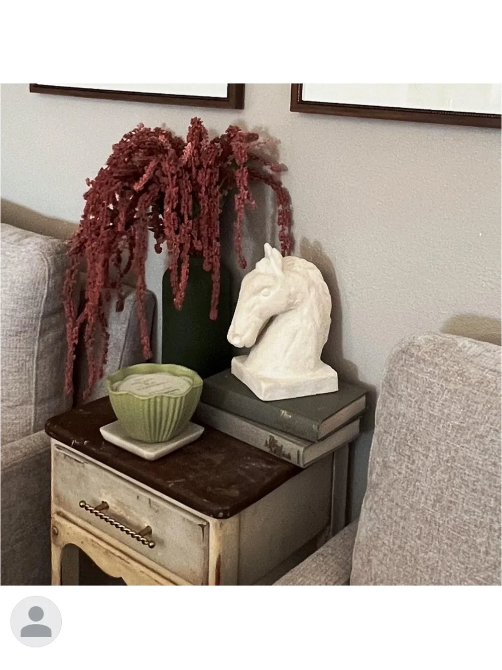 Set of Two Mauve Amaranthus Stems , 29”